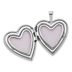 Load image into Gallery viewer, 14K Yellow Gold 20mm White Gold Enamel Rose I Love You Heart Locket 24x20mm