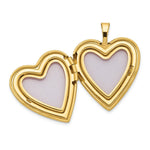Load image into Gallery viewer, 14K Yellow Gold 20mm Enamel Rose Heart Locket 24x20mm