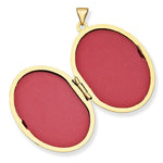 Load image into Gallery viewer, 14K Yellow Gold 32mm Oval Flower With Scrolls Locket 32x25mm