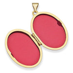Load image into Gallery viewer, 14K Yellow Gold 26mm Oval 1/2 Hand Engraved Locket 26x20mm