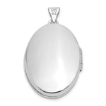 Load image into Gallery viewer, 14K White Gold 26mm Oval 1/2 Hand Engraved Locket 26x20mm
