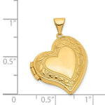 Load image into Gallery viewer, 14K Yellow Gold Fancy Heart Locket 20x20mm