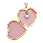 Load image into Gallery viewer, 14K Yellow Gold 21mm Heart with Diamond Locket (Heart Charm Inside Locket) 21x22mm