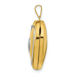 Load image into Gallery viewer, 14K Yellow Gold w/Rhodium 21mm Heart Locket (Key Charm Inside Locket) 21x21mm