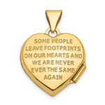 Load image into Gallery viewer, 14K Yellow Gold w/Rhodium 15mm Heart Foot Prints Locket 15x15mm