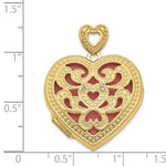 Load image into Gallery viewer, 14K Yellow Gold 24mm Heart w/Diamond Vintage Locket 24x25mm