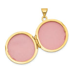 Load image into Gallery viewer, 14K Yellow Gold 20mm Round Leaf Floral Locket 20x20mm