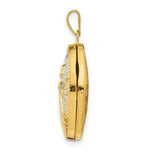 Load image into Gallery viewer, 14K Yellow Gold w/Rhodium 21mm Oval Guardian Angel Locket 21x18mm