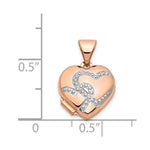 Load image into Gallery viewer, 14K Rose Gold w/Rhodium 12mm Heart Locket