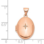Load image into Gallery viewer, 14K Rose Gold 17mm Diamond Locket