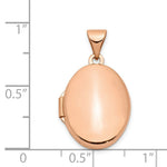Load image into Gallery viewer, 14K Rose Gold Polished 17mm Plain Oval Locket