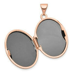 Load image into Gallery viewer, 14K Rose Gold 21mm Oval w/Diamond Vintage Black Interior Locket