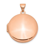 Load image into Gallery viewer, 14K Rose Gold 20mm Round Plain Flat Locket