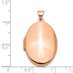 Load image into Gallery viewer, 14K Rose Gold Polished 26mm Domed Oval Locket