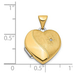Load image into Gallery viewer, 14K Two-tone Gold 15mm Reversible Diamond Heart Locket