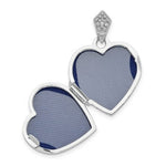 Load image into Gallery viewer, 14K White Gold 15mm Diamond Heart Locket