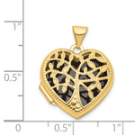 Load image into Gallery viewer, 14K Yellow Gold 18mm Heart w/Tree Locket