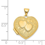 Load image into Gallery viewer, 14K Yellow Gold Double Heart Locket 24x19mm