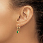 Load image into Gallery viewer, 14K Yellow Gold 5mm Mount St. Helens Helenite Leverback Earring