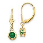 Load image into Gallery viewer, 14K Yellow Gold 5mm Mount St. Helens Helenite Leverback Earring