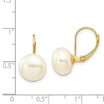 Load image into Gallery viewer, 14K 10mm-11mm Freshwater Cultured Pearl White Button Earrings