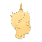 Load image into Gallery viewer, 14K Yellow Gold Boy Head Charm 30mm length