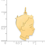 Load image into Gallery viewer, 14K Yellow Gold Boy Head Charm 30mm length