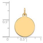 Load image into Gallery viewer, 14K Yellow Gold Plain .009 Gauge Circular Engravable Disc Charm 12mm width