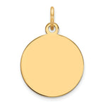 Load image into Gallery viewer, 14K Yellow Gold Plain .009 Gauge Circular Engravable Disc Charm 12mm width