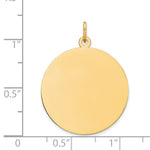 Load image into Gallery viewer, 14K Yellow Gold Plain .013 Gauge Circular Engravable Disc Charm 23mm width