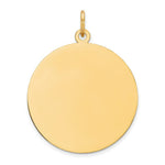 Load image into Gallery viewer, 14K Yellow Gold Plain .009 Gauge Circular Engravable Disc Charm 23mm width
