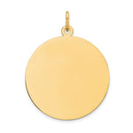 Load image into Gallery viewer, 14K Yellow Gold Plain .027 Gauge Circular Engravable Disc Charm 31mm length