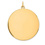 Load image into Gallery viewer, 14K Yellow Gold Plain .027 Gauge Circular Engravable Disc Charm 36mm length