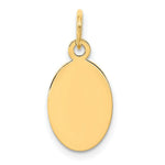 Load image into Gallery viewer, 14K Yellow Gold Plain .035 Gauge Engravable Oval Disc Charm 20mm length