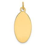 Load image into Gallery viewer, 14K Yellow Gold Plain .018 Gauge Engravable Elliptical Disc Charm