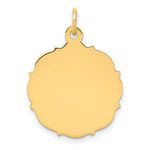 Load image into Gallery viewer, 14K Yellow Gold Plain .013 Gauge Engravable Disc Charm