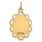 Load image into Gallery viewer, 14K Yellow Gold Plain .013 Gauge Engravable Flower Disc Charm 15mm width