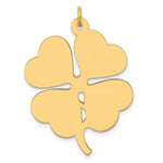 Load image into Gallery viewer, 14K Yellow Gold Plain .018 Gauge Engravable Clover Disc Charm