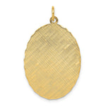 Load image into Gallery viewer, 14K Yellow Gold Patterned .018 Gauge Engravable Oval Disc Charm 22mm width