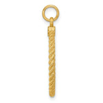 Load image into Gallery viewer, 14K Yellow Gold Plain .013 Gauge Circular Engravable Disc with Rope Charm 21mm width
