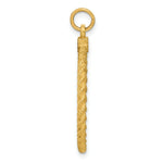 Load image into Gallery viewer, 14K Yellow Gold Plain .013 Gauge Circular Engravable Disc with Rope Charm 26mm width