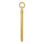 Load image into Gallery viewer, 14K Yellow Gold Plain .013 Gauge Circular Engravable Disc with Rope Charm 28mm width