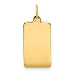 Load image into Gallery viewer, 14K Yellow Gold Plain .027 Gauge Rectangular Engravable Disc Charm 24mm length