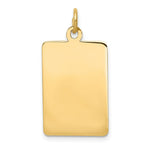 Load image into Gallery viewer, 14K Yellow Gold Plain .011 Gauge Rectangular Engravable Disc Charm 15mm width