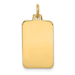 Load image into Gallery viewer, 14K Yellow Gold Plain .027 Gauge Engravable Rectangular Disc Charm 27mm length