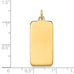 Load image into Gallery viewer, 14K Yellow Gold Plain .013 Gauge Engravable Rectangular Disc Charm 13mm width