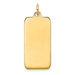Load image into Gallery viewer, 14K Yellow Gold Plain .013 Gauge Engravable Rectangular Disc Charm 13mm width