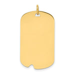 Load image into Gallery viewer, 14K Yellow Gold Plain .035 Gauge Engravable Dog Tag w/Notch Disc Charm 34mm length