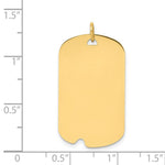 Load image into Gallery viewer, 14K Yellow Gold Plain .013 Gauge Engravable Dog Tag w/Notch Disc Charm 17mm width
