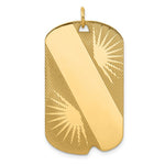 Load image into Gallery viewer, 14K Yellow Gold Patterned .018 Gauge Engravable Dog Tag Disc Charm 21mm width